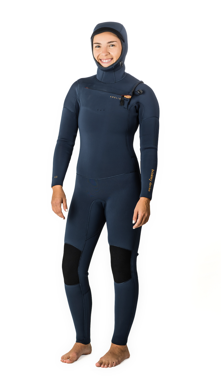 Brinkley Womans Hooded 4/3 Full Wetsuit Ink Blue